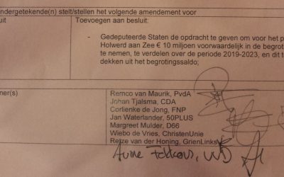 Raden en Staten reserveren geld voor Holwerd aan Zee