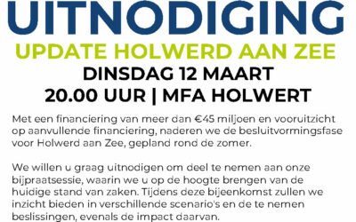 UPDATE HOLWERD AAN ZEE  DINSDAG 12 MAART  20.00 UUR | MFA HOLWERT